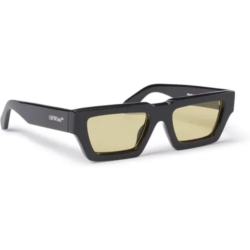Bold Rectangular Sunglasses , unisex, Sizes: 54 MM - Off White - Modalova