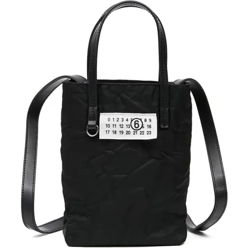 Shopping Bag with Ring Detail , female, Sizes: ONE SIZE - MM6 Maison Margiela - Modalova