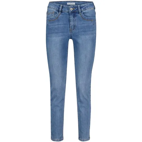 Midstone Skinny Jeans mit Split Saum , Damen, Größe: M - Red Button - Modalova