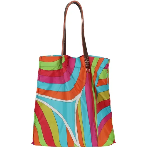 Women's Bags Shopper Yellow & Orange Ss24 , female, Sizes: ONE SIZE - EMILIO PUCCI - Modalova