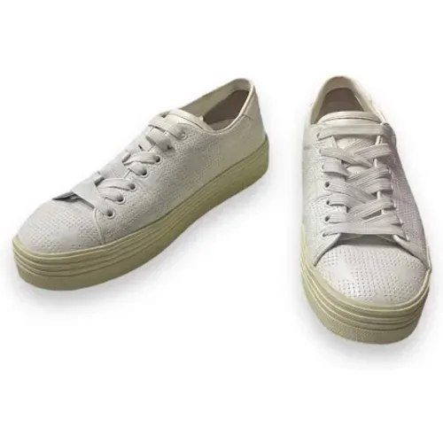 Pre-owned Leather sneakers , female, Sizes: 7 UK - Saint Laurent Vintage - Modalova