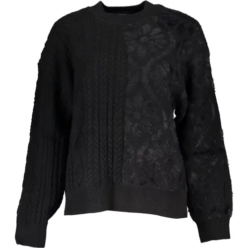 Schwarzer Langarm Hoher Kragen Pullover - Desigual - Modalova