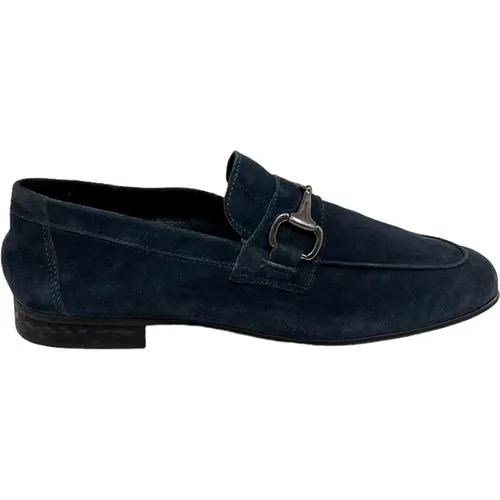 Blaue flache Schuhe , Herren, Größe: 40 EU - Antica Cuoieria - Modalova