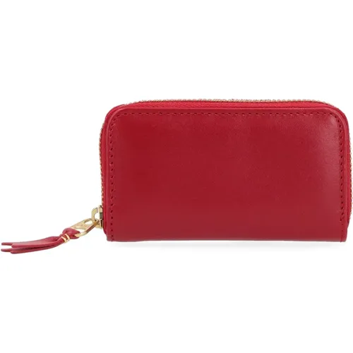 Klassische Lederbrieftasche in Rot , Damen, Größe: ONE Size - Comme des Garçons - Modalova