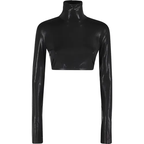 Schmal geschnittenes Langarm-Turtleneck-Top , Damen, Größe: XS - Norma Kamali - Modalova