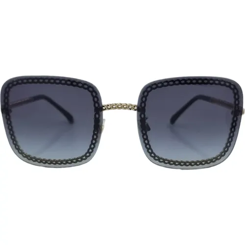 Vintage Quadratische Sonnenbrille mit Ketten-Detail - Chanel - Modalova