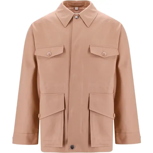 Cotton Jacket Ss23 , male, Sizes: L - Burberry - Modalova