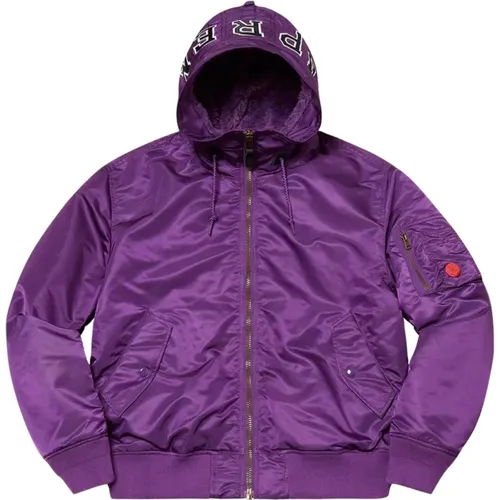 Lila Hooded Ma-1 Jacke Supreme - Supreme - Modalova