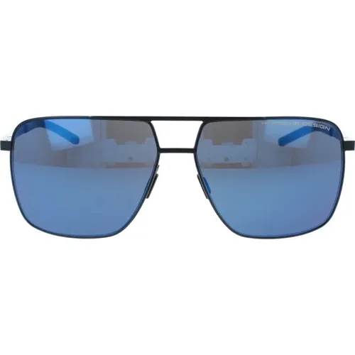 Iconic Blue Mirrored Sunglasses , male, Sizes: 61 MM - Porsche Design - Modalova