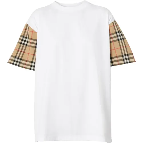 Weiße T-Shirts und Polos , Damen, Größe: XS - Burberry - Modalova