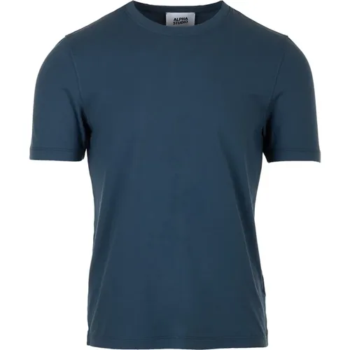 Denim T-shirts and Polos MM , male, Sizes: 2XL, L, XL, M - Alpha Studio - Modalova