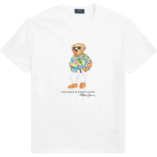Weißes Kurzarm-T-Shirt-Stil 710854497032 - Ralph Lauren - Modalova