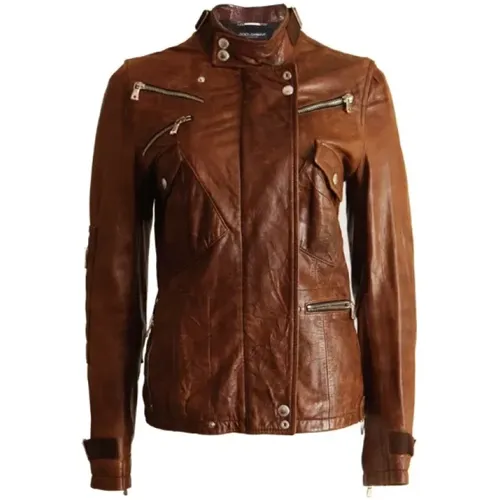 Pre-owned Leather outerwear , female, Sizes: S - Dolce & Gabbana Pre-owned - Modalova