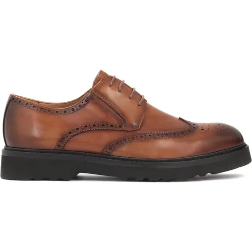 Braune Brogue Derby Schuhe Herren Elegant , Herren, Größe: 42 EU - Kazar - Modalova