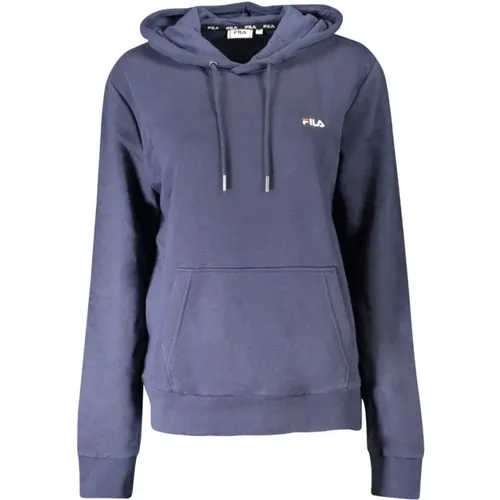 Blauer Baumwollpullover , Damen, Größe: L - Fila - Modalova