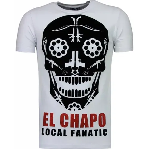 El Chapo Flockprint - Men T-Shirt - 5084W , male, Sizes: 2XL, 3XL - Local Fanatic - Modalova