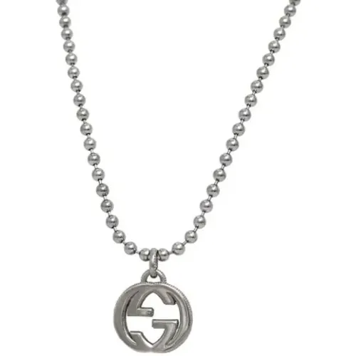 Pre-owned Silver necklaces , female, Sizes: ONE SIZE - Gucci Vintage - Modalova