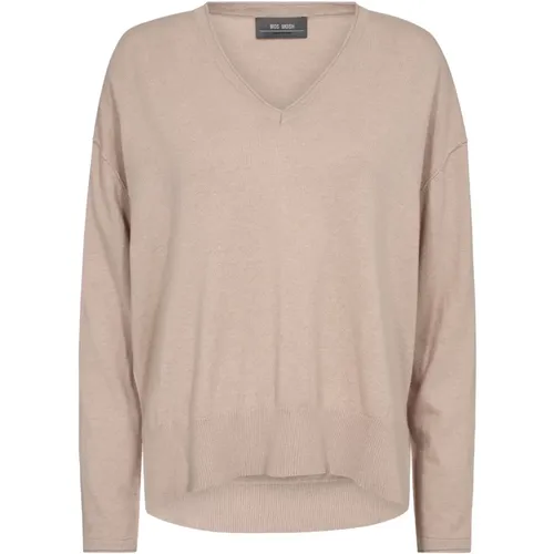 V-Neck Knit Strik Rose Smoke , Damen, Größe: M - MOS MOSH - Modalova