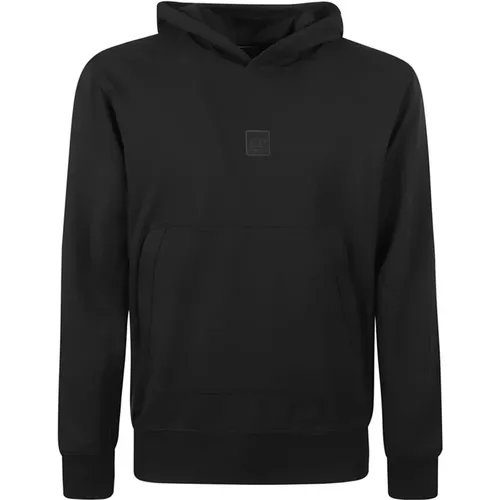 Schwarzer Kapuzenpullover mit Logo , Herren, Größe: M - C.P. Company - Modalova