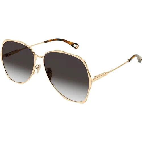 Gold/Grau Sonnenbrille,Gold Gradient Grüne Sonnenbrille,Sunglasses - Chloé - Modalova
