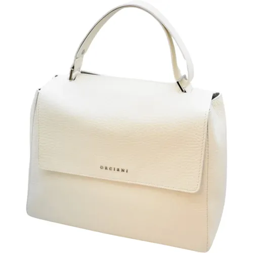White Leather Shoulder Bag Ss24 , female, Sizes: ONE SIZE - Orciani - Modalova