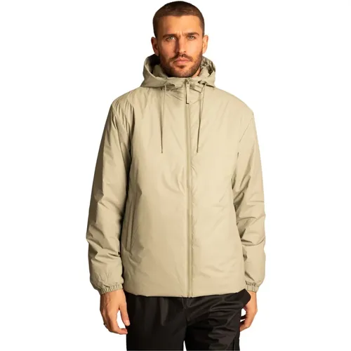 Wasserdichte Jacke mit Polyesterfutter , Herren, Größe: M - Rains - Modalova