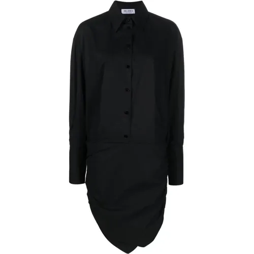 Asymmetric-Hem Shirt Dress , female, Sizes: M, XS, S - The Attico - Modalova