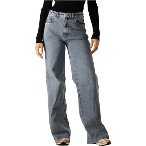 Dunkelblaue Loose Fit Wide Jeans , Damen, Größe: W25 - Catwalk Junkie - Modalova