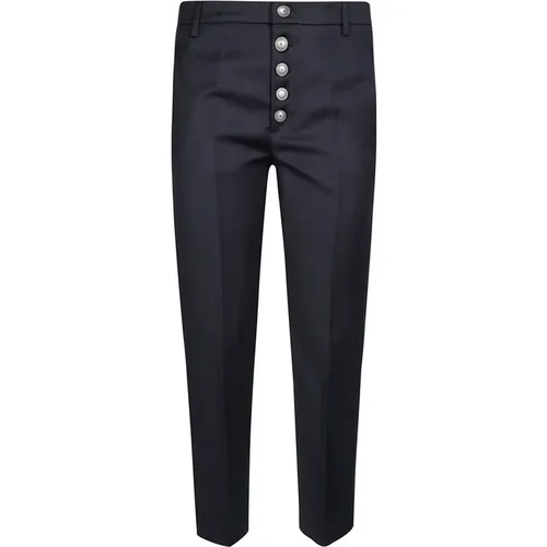 Jewel Button Pants , female, Sizes: W26, W28 - Dondup - Modalova