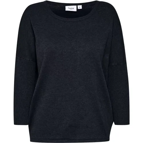 Night Sky R-Neck Pullover Sweater , female, Sizes: 2XL, M, XL, L, S - Saint Tropez - Modalova