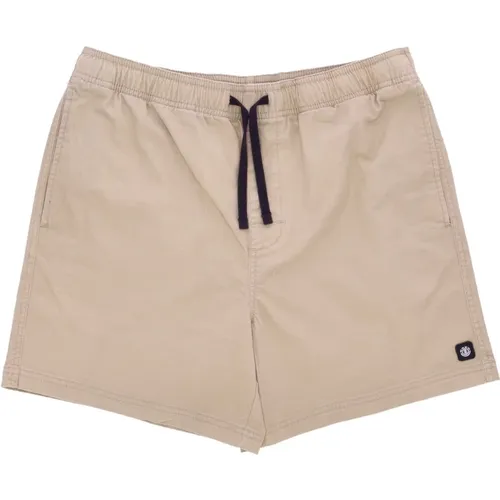 Twill Oxford Tan Men's Shorts , male, Sizes: S, XL, L - Element - Modalova