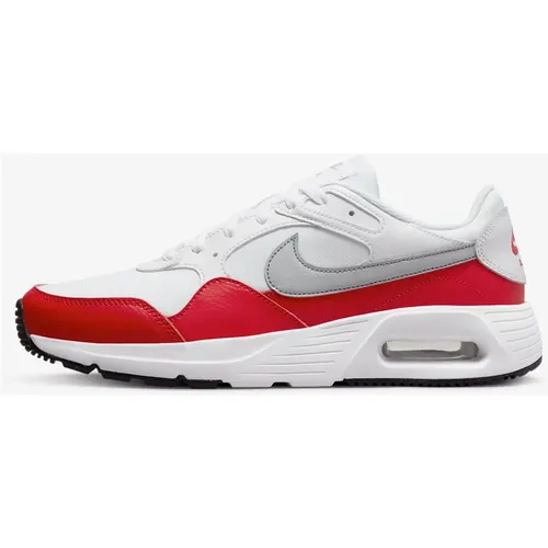 Air Max SC Sneakers White/Red , male, Sizes: 8 1/2 UK - Nike - Modalova