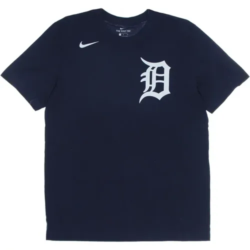 Detroit Tigers Wordmark Tee Midnight Navy , Herren, Größe: S - Nike - Modalova