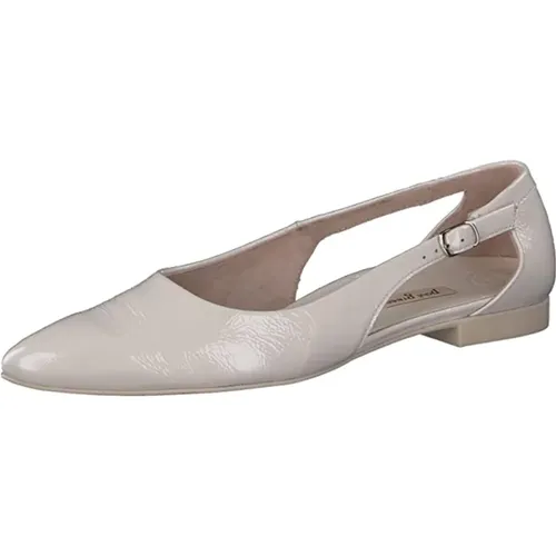 Beige Ballerinas aus hochwertigem Lackleder , Damen, Größe: 41 1/2 EU - Paul Green - Modalova