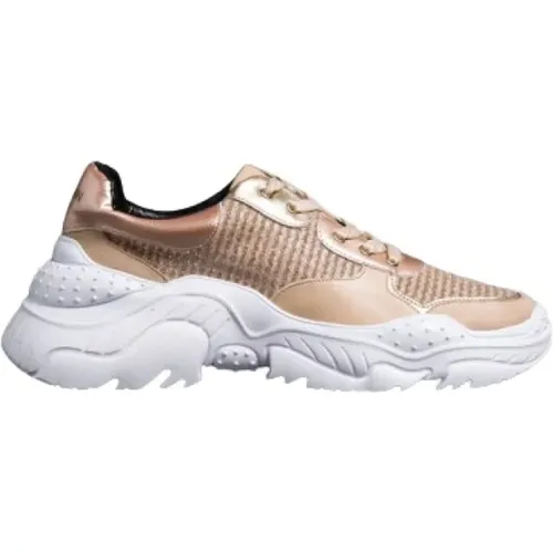 Glitter Fabric Running Shoes with Chunky Design , female, Sizes: 6 UK, 3 UK, 4 UK - Twinset - Modalova