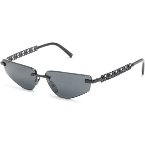 Schwarze Sonnenbrille mit Original-Etui , Damen, Größe: 58 MM - Dolce & Gabbana - Modalova