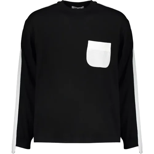 Gerippter Crew-neck Sweater mit Logo-Bändern , Herren, Größe: M - AMBUSH - Modalova