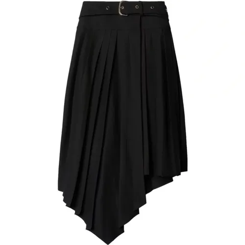 Logo Skirt Pleated Design , female, Sizes: XS - Off White - Modalova