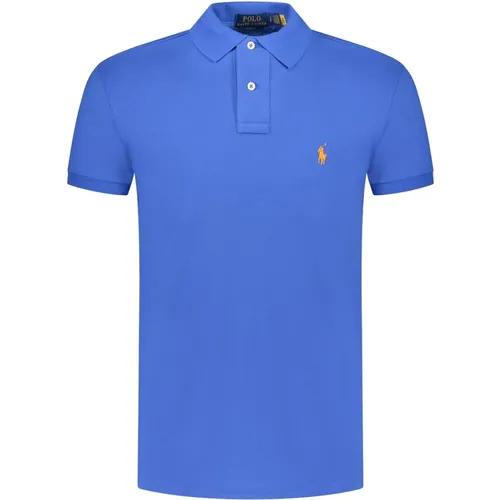 Blaues Polo-Shirt aus der Ss23 Kollektion , Herren, Größe: XL - Polo Ralph Lauren - Modalova