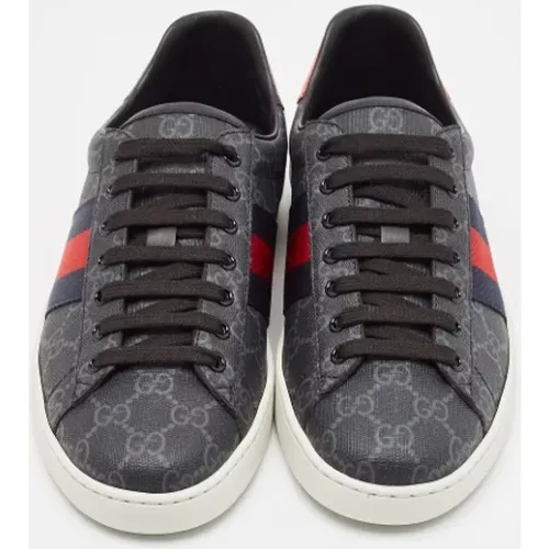 Pre-owned Coated canvas sneakers , male, Sizes: 8 UK - Gucci Vintage - Modalova