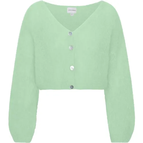 Mohair Cropped Cardigan Mint , Damen, Größe: L - American Dreams - Modalova