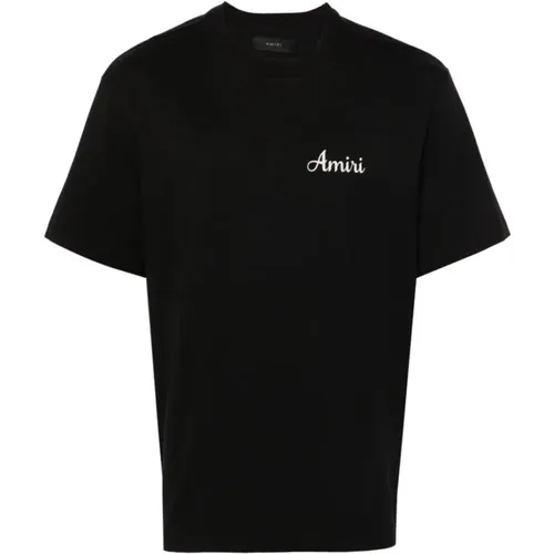 T-Shirt mit Grafischem Druck und Rundhalsausschnitt , Herren, Größe: 2XL - Amiri - Modalova