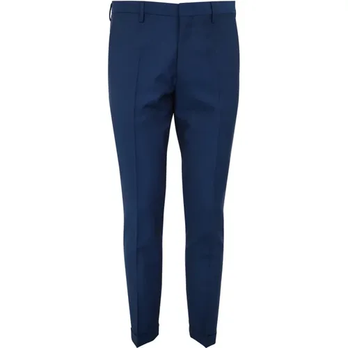 Bold BlueStraight Trousers , male, Sizes: W38 - PS By Paul Smith - Modalova