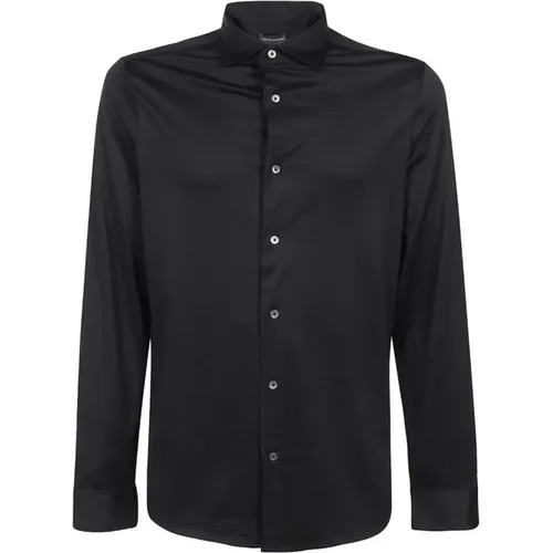 Langarm Baumwollmischung Shirt - Emporio Armani - Modalova