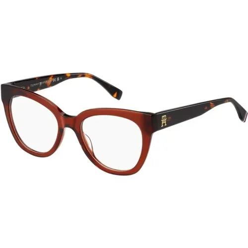 Rote Rahmen Stilvolle Brille , unisex, Größe: 52 MM - Tommy Hilfiger - Modalova