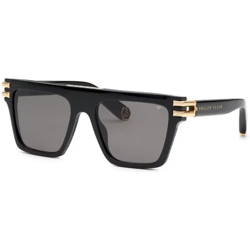 Spp108M Sunglasses in Shiny /Grey-Green , female, Sizes: 56 MM - Philipp Plein - Modalova