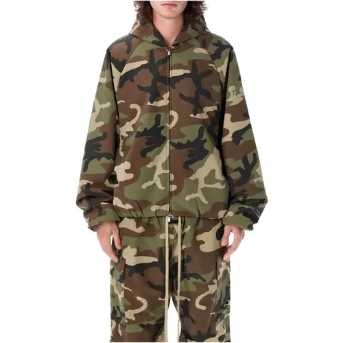 Nylon Militär Kapuzenjacke , Herren, Größe: L - Fear Of God - Modalova