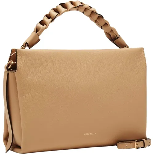 Grainy Leather Double Handbag , female, Sizes: ONE SIZE - Coccinelle - Modalova