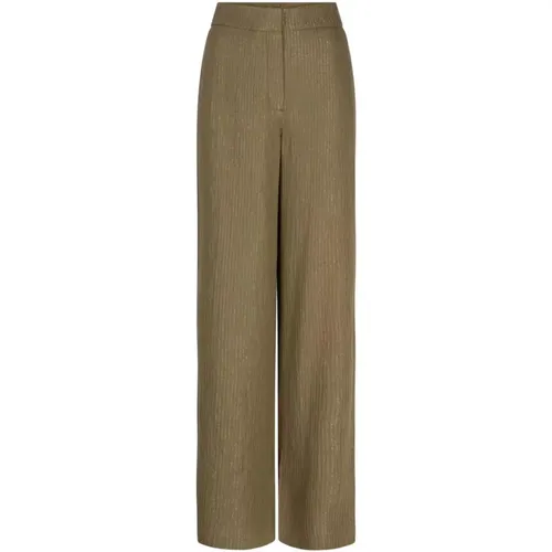 Wide Leg Olive Balsamic Pants , female, Sizes: XL, M, 2XL - Dante 6 - Modalova