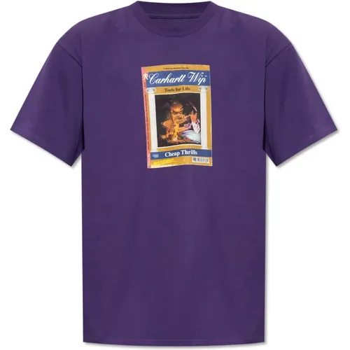 T-Shirt mit Logo-Druck , Herren, Größe: L - Carhartt WIP - Modalova